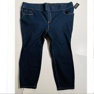 NWT Sz 34 Plus High Rise Pull Up Stretch Blue Jean